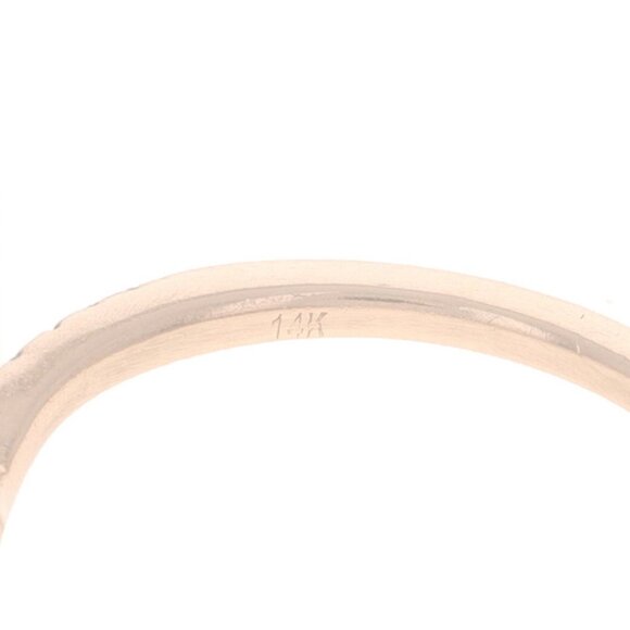 Rose Gold Diamond Contoured Enhancer Wedding Band - 14k Round .15ctw Guard Ring - Picture 6 of 6